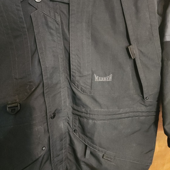 Marker Mens XL Ski Jacket Black Gray Park City 97 2002 Olympic Site Vintage Coat - Picture 4 of 9